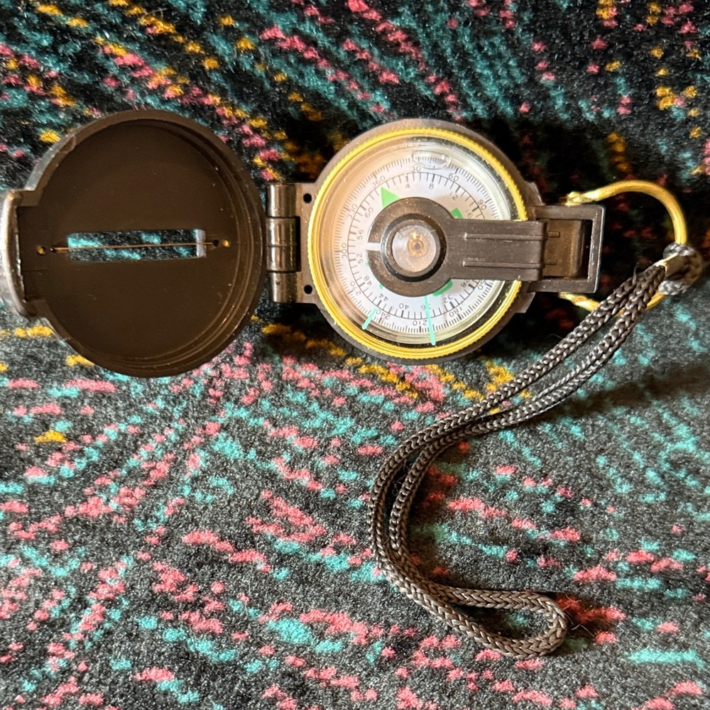 Classic Brass Compass with Strap